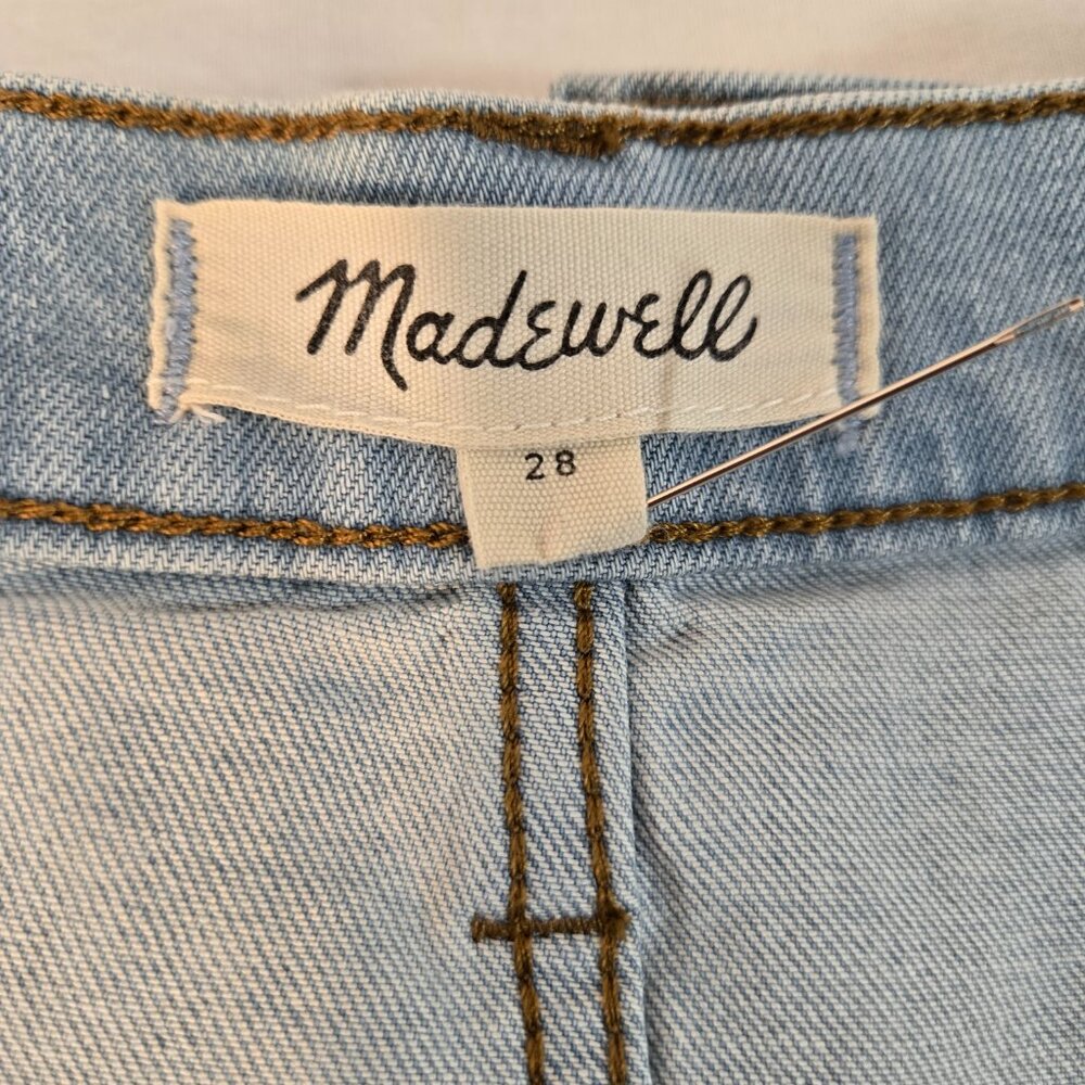 MADEWELL Festival Stretchy Distressed Hi-Rise Raw Hem Short Size 28 New NO Tags! - Picture 10 of 16
